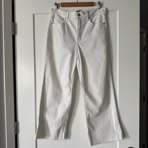 Like New J. Crew Factory White Wide-Leg Jeans